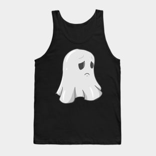 Sad Ghost Halloween Tank Top